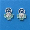 Cubic Zirconia Delicate Earring With Mehndi Plating