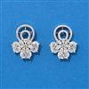 Cubic Zirconia Delicate Earring With Mehndi Plating