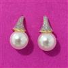 Cubic Zirconia Moti Earring With Black Rhodium 2 Tone Plating