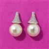Cubic Zirconia Moti Earring With Black Rhodium 2 Tone Plating