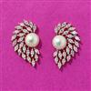 Cubic Zirconia Moti Earring With Rhodium 2 Tone Plating