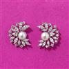 Cubic Zirconia Tops With Rhodium 2 Tone Plating