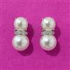 Cubic Zirconia Moti Earring With Rhodium 2 Tone Plating