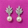 Cubic Zirconia Moti Earring With Rhodium 2 Tone Plating