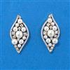 Cubic Zirconia Moti Earring With Rhodium 2 Tone Plating