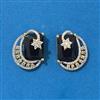 Cubic Zirconia Tops With 2 Tone Plating