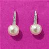 Cubic Zirconia Moti Earring With Rhodium 2 Tone Plating