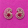Cubic Zirconia Delicate Earring With 2 Tone Plating