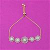 Cubic Zirconia Adjustable Bracelet With Rhodium 2 Tone Plating