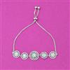 Cubic Zirconia Adjustable Bracelet With Rhodium 2 Tone Plating