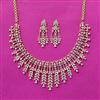 Cubic Zirconia Classic Necklace Set With Rhodium 2 Tone Plating