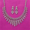 Cubic Zirconia Classic Necklace Set With Rhodium 2 Tone Plating