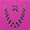 Cubic Zirconia Classic Necklace Set With Mehndi Plating