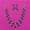Cubic Zirconia Classic Necklace Set With Mehndi Plating