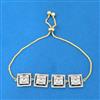 Cubic Zirconia Classic Bracelet With Rhodium 2 Tone Plating