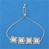Cubic Zirconia Classic Bracelet With Rhodium 2 Tone Plating