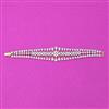 Cubic Zirconia Classic Bracelet With Rhodium 2 Tone Plating