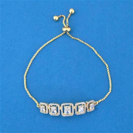 Cubic Zirconia Classic Bracelet With 2 Tone Plating
