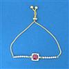 Cubic Zirconia Adjustable Bracelet With 2 Tone Plating