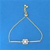 Cubic Zirconia Adjustable Bracelet With 2 Tone Plating