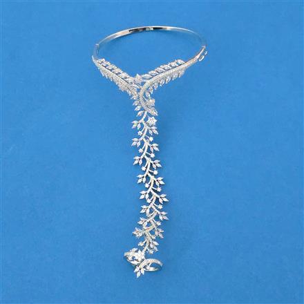 Cubic Zirconia Classic Hath Pan With Rhodium 2 Tone Plating