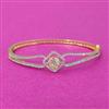 Cubic Zirconia Openable Kada With Rhodium 2 Tone Plating