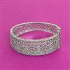 Cz Openable Kada With Rhodium 2 Tone Plating