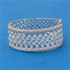 Cubic Zirconia Openable Kada With Rhodium 2 Tone Plating