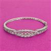 Cz Openable Kada With Rhodium 2 Tone Plating