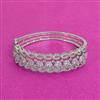 Cz Openable Kada With Rhodium 2 Tone Plating
