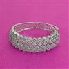 Cz Openable Kada With Rhodium 2 Tone Plating