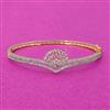 Cubic Zirconia Openable Kada With Rhodium 2 Tone Plating