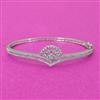 Cubic Zirconia Openable Kada With Rhodium 2 Tone Plating