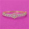 Cubic Zirconia Classic Kada With Rhodium 2 Tone Plating