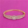 Cz Openable Kada With Rhodium 2 Tone Plating