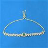 Cubic Zirconia Adjustable Bracelet With 2 Tone Plating