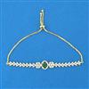 Cubic Zirconia Adjustable Bracelet With 2 Tone Plating