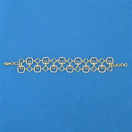 Cubic Zirconia Classic Bracelet With Rhodium 2 Tone Plating