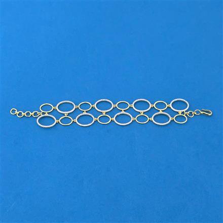 Cubic Zirconia Classic Bracelet With Rhodium 2 Tone Plating