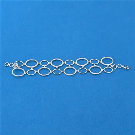 Cubic Zirconia Classic Bracelet With Rhodium 2 Tone Plating