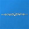 Cubic Zirconia Classic Bracelet With Rhodium 2 Tone Plating