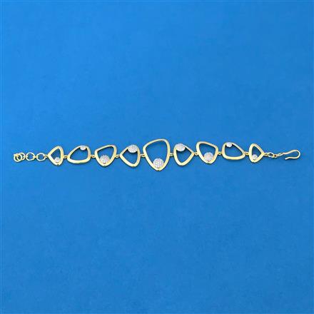 Cubic Zirconia Classic Bracelet With Rhodium 2 Tone Plating