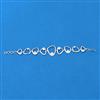 Cubic Zirconia Classic Bracelet With Rhodium 2 Tone Plating