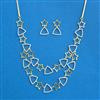 Cz Classic Necklace With 2 Tone Rhodium Plating
