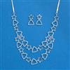 Cz Classic Necklace With 2 Tone Rhodium Plating