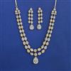 American Diamond 2 Line Necklace With 2 Tone Plating