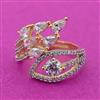 Cz Adjustable Ring With Rhodium 2 Tone Plating