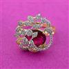 Cz Adjustable Ring With 2 Tone Plating