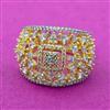 Cz Classic Ring With Rhodium 2 Tone Plating