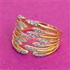 Cz Classic Ring With Rhodium 2 Tone Plating